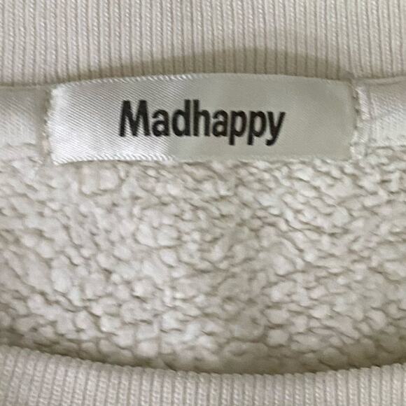 Madhappy White 'Local Optimist' Sweatshirt - Picture 4 of 12